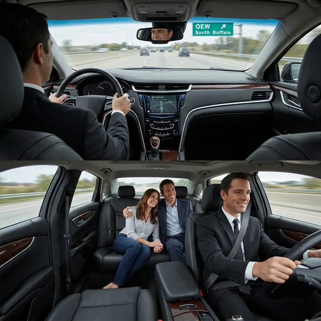 Toronto Buffalo Airport private transportation with Cadillac XTS Sedan